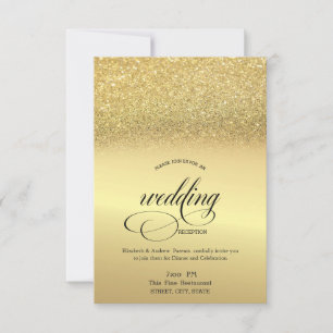 Convites Jantar de Ensaio de Casamento Elegante com Brilho