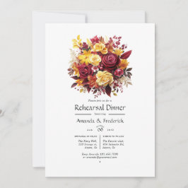 Convites Jantar de Ensaio de Casamento Floral Marrom e Amar