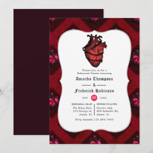 Convites Jantar de Ensaio de Casamento Gótico Caprichoso