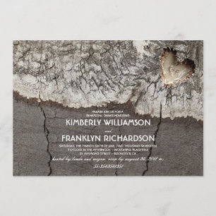 Convites Jantar de ensaio de madeira cinzelado rústico da