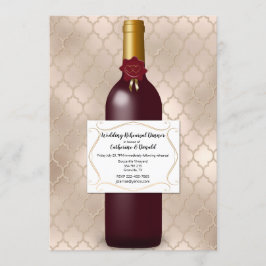 Convites Jantar de ensaio do casamento da garrafa de vinho