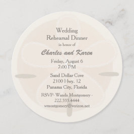 Convites Jantar de ensaio do casamento do dólar de areia