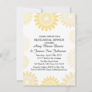 Convites Jantar de ensaio floral fr4 do abstrato elegante