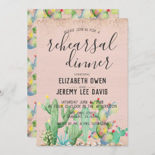 Convites Jantar de ensaio Glam boémio do casamento da festa
