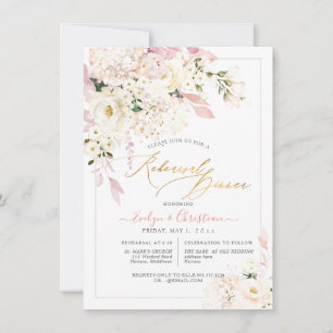 Convites Jantar de Ensaio H2 Blush Hydrangea Cream Roses