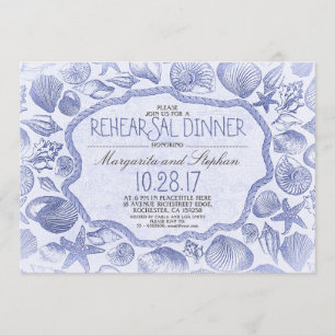 Convites jantar de ensaio náutico da praia dos seashells do