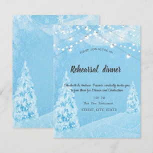 Convites Jantar de Ensaio no Winter Wonderland, Pine Tree