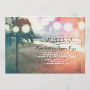 Convites Jantar de ensaio romântico das lanternas da praia