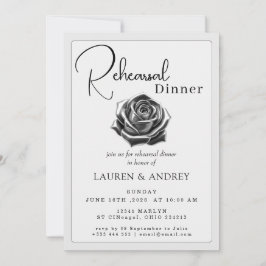 Convites Jantar de Ensaios Black Rose 