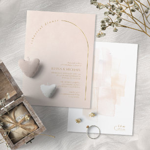 Convites Jantar de Ensaios Casamento Boho Oasis Blush ID959
