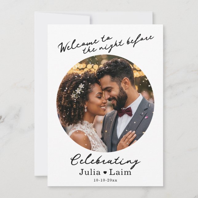 Convites Jantar de Ensaios Casamento Com Foto (Frente)
