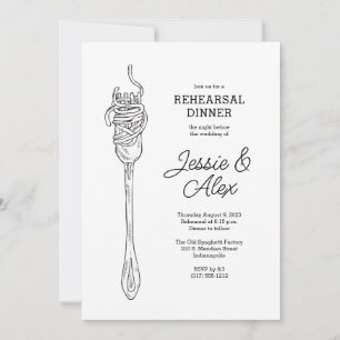 Convites Jantar de Ensaios com Espaguete