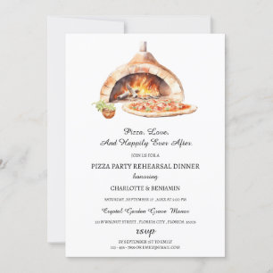 Convites Jantar de Ensaios da Festa de Pizza Italiana Rústi