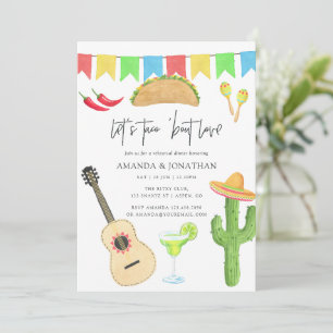 Convites Jantar de Ensaios da Festa Mexicana Taco 'bout Lov