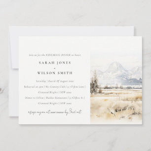 Convites Jantar de Ensaios da Paisagem de Jackson Hole Wyom