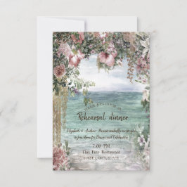 Convites Jantar de Ensaios das Flores do Oceano Chic