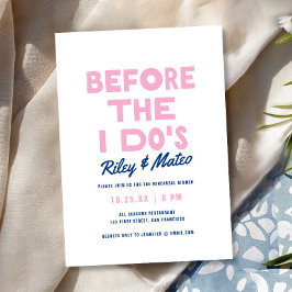 Convites Jantar de Ensaios de Casamento Azul com Tipo Moder