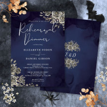 Jantar de Ensaios de Casamento Blue Gothic Midnigh