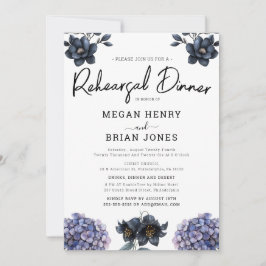 Convites Jantar de Ensaios de Casamento Clássico Moody Blac