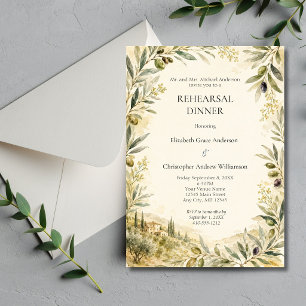Convites Jantar de Ensaios de Casamento com Azeite Toscano