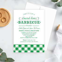 Convites Jantar de Ensaios de Casamento com Churrasco Verde
