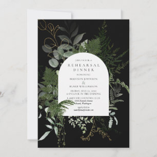 Convites Jantar de Ensaios de Casamento com Folhas de Samam