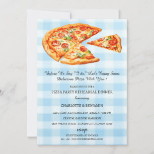 Convites Jantar de Ensaios de Casamento com Pizza Rústica