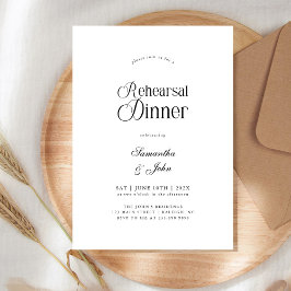 Convites Jantar de Ensaios de Casamento com Roteiro Chic Mo