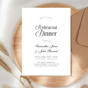Convites Jantar de Ensaios de Casamento com Roteiro Chic Mo