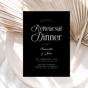 Convites Jantar de Ensaios de Casamento com Roteiro Chic Mo