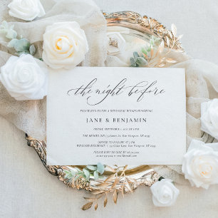 Convites Jantar de Ensaios de Casamento com Roteiro Minimal