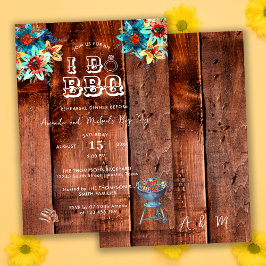 Convites Jantar de Ensaios de Casamento de BBQ no Quintal R