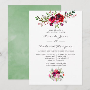Convites Jantar de Ensaios de Casamento de Outono