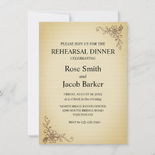 Convites Jantar de Ensaios de Casamento em Estilo de Álbum