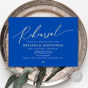 Convites Jantar de Ensaios de Casamento Intimista Romântico