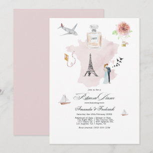 Convites Jantar de Ensaios de Casamento na França