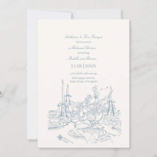 Convites Jantar de Ensaios de Casamento no Jardim Azul Empo