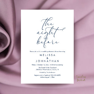 Convites Jantar de Ensaios de Casamento Romântico na Noite