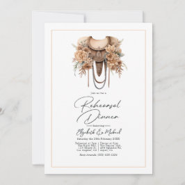 Convites Jantar de Ensaios de Casamento Western Rústico