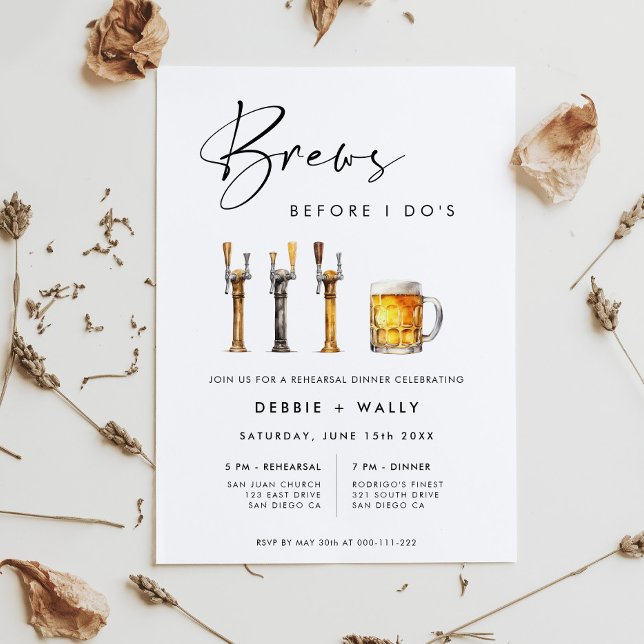 Convites Jantar de Ensaios do Brews Before I Do (Criador carregado)