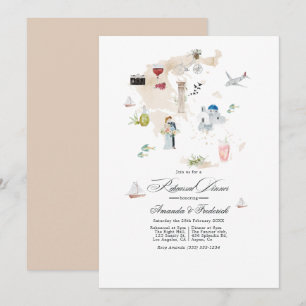 Convites Jantar de Ensaios do Casamento em Destino na Gréci