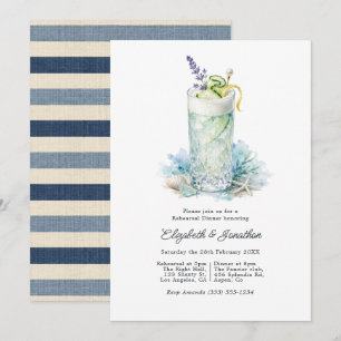 Convites Jantar de Ensaios do Coquetel Seafoam Coastal Chic
