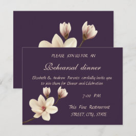 Convites Jantar de Ensaios Elegant Chic Magnolia