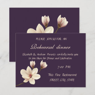 Convites Jantar de Ensaios Elegant Chic Magnolia