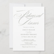 Jantar de Ensaios Elegant Script Sage Verde