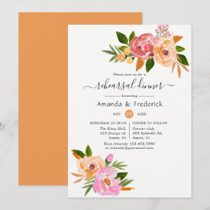Convites Jantar de Ensaios Florais de Casamento de Primaver