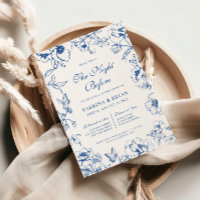 Jantar de Ensaios Florais Royal Blue Na Noite Ante