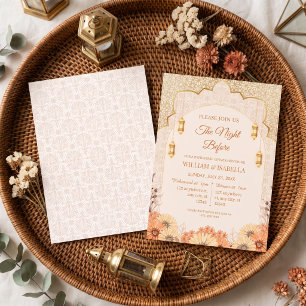 Convites Jantar de Ensaios Floral com Lanterna Árabe Elegan