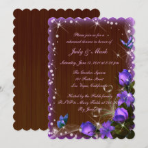 Jantar de Ensaios Floral Roxo de Madeira Escura Rú