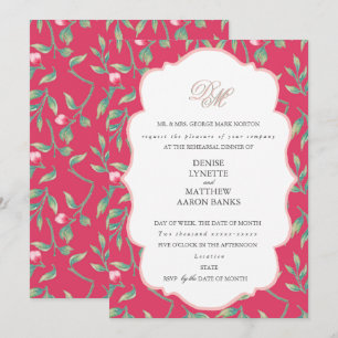 Convites Jantar de Ensaios Innuendo Pink e Gossamer Pink